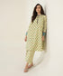 Unstitched Women's Printed Lawn Off White 2 Piece Suit